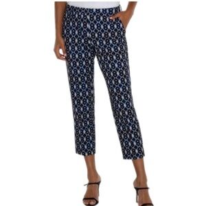 NWT navy batik print Kelsey trouser 10/30